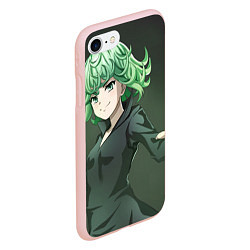 Чехол iPhone 7/8 матовый One Punch Man Тацумаки, цвет: 3D-светло-розовый — фото 2