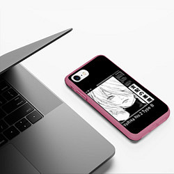 Чехол iPhone 7/8 матовый Прекрасная 2B - Nier automata, цвет: 3D-малиновый — фото 2