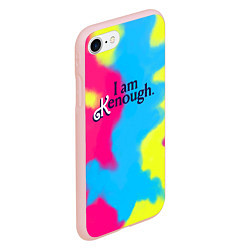 Чехол iPhone 7/8 матовый I Am Kenough Tie-Dye, цвет: 3D-светло-розовый — фото 2