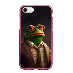 Чехол iPhone 7/8 матовый Лягушка Пепе в костюме