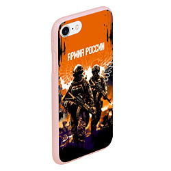 Чехол iPhone 7/8 матовый Армия России Спецназ, цвет: 3D-светло-розовый — фото 2