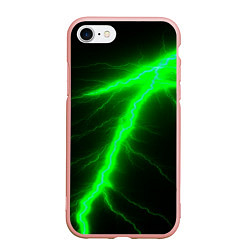 Чехол iPhone 7/8 матовый Зеленый разряд молнии