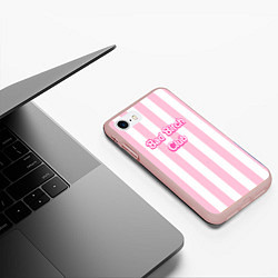 Чехол iPhone 7/8 матовый Bad Bitch Club - barbie style, цвет: 3D-светло-розовый — фото 2