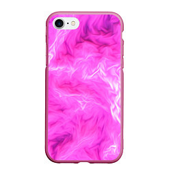 Чехол iPhone 7/8 матовый Розовый нежный фон, цвет: 3D-малиновый