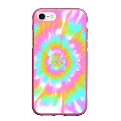 Чехол iPhone 7/8 матовый Tie-Dye кислотный в стиле барби
