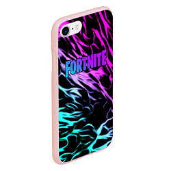 Чехол iPhone 7/8 матовый Fortnite neon uniform, цвет: 3D-светло-розовый — фото 2