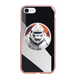 Чехол iPhone 7/8 матовый Белая горилла