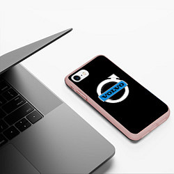 Чехол iPhone 7/8 матовый Volvo sport car, цвет: 3D-светло-розовый — фото 2