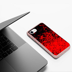 Чехол iPhone 7/8 матовый Ссср в красках серп и молот, цвет: 3D-светло-розовый — фото 2