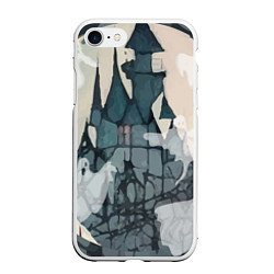Чехол iPhone 7/8 матовый Замок в воображении, цвет: 3D-белый