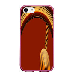 Чехол iPhone 7/8 матовый Древесные изгибы, цвет: 3D-малиновый