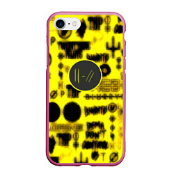 Чехол iPhone 7/8 матовый Twenty one pilots logobombing, цвет: 3D-малиновый