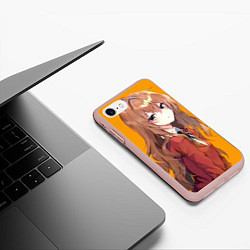 Чехол iPhone 7/8 матовый Toradora Тайга Айсака, цвет: 3D-светло-розовый — фото 2