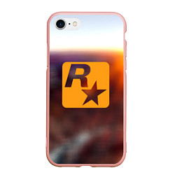 Чехол iPhone 7/8 матовый Grand Theft Auto rockstar game, цвет: 3D-светло-розовый