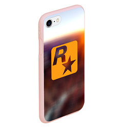 Чехол iPhone 7/8 матовый Grand Theft Auto rockstar game, цвет: 3D-светло-розовый — фото 2