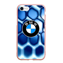 Чехол iPhone 7/8 матовый Bmw carbon sport auto brend, цвет: 3D-светло-розовый