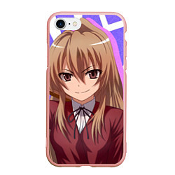 Чехол iPhone 7/8 матовый Toradora Тайга Aisaka, цвет: 3D-светло-розовый