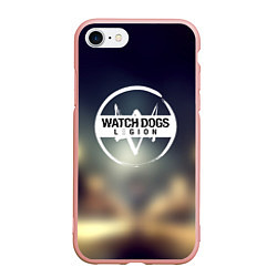 Чехол iPhone 7/8 матовый Watch Dogs легион, цвет: 3D-светло-розовый