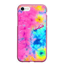 Чехол iPhone 7/8 матовый Barbie - floral pattern - tie-dye