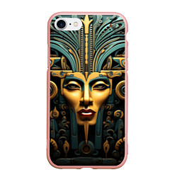 Чехол iPhone 7/8 матовый Египетские фараоны, цвет: 3D-светло-розовый