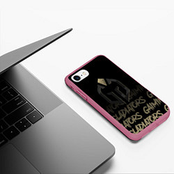 Чехол iPhone 7/8 матовый Gaimin Gladiators style, цвет: 3D-малиновый — фото 2