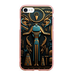 Чехол iPhone 7/8 матовый Орнамент в стиле египетской иероглифики