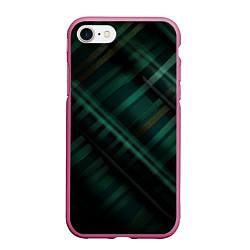 Чехол iPhone 7/8 матовый Тёмно-зелёная шотландская клетка