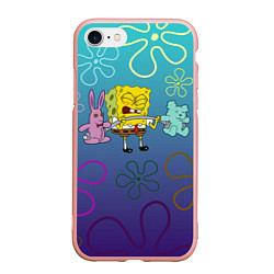 Чехол iPhone 7/8 матовый Spongebob workout