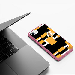 Чехол iPhone 7/8 матовый Илон идея, цвет: 3D-малиновый — фото 2