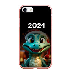 Чехол iPhone 7/8 матовый Дракон символ года 2024