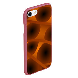 Чехол iPhone 7/8 матовый Шоколадные овалы, цвет: 3D-малиновый — фото 2