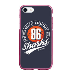 Чехол iPhone 7/8 матовый Basketball sharks