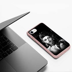 Чехол iPhone 7/8 матовый Карлах ахегао - Baldurs gate 3, цвет: 3D-светло-розовый — фото 2