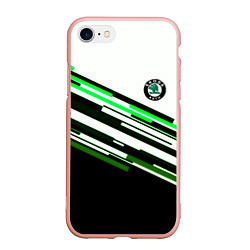Чехол iPhone 7/8 матовый Skoda sport stripes line