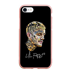 Чехол iPhone 7/8 матовый Lil Peep mosaic rap, цвет: 3D-светло-розовый