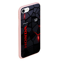 Чехол iPhone 7/8 матовый Honda - плиты с эффектом свечения, цвет: 3D-светло-розовый — фото 2