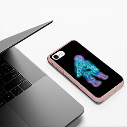 Чехол iPhone 7/8 матовый Neon undead, цвет: 3D-светло-розовый — фото 2