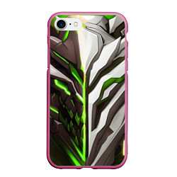 Чехол iPhone 7/8 матовый Броня адская и райская зелёная, цвет: 3D-малиновый