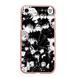 Чехол iPhone 7/8 матовый Мэгуми Фушигуро - Магическая битва, цвет: 3D-светло-розовый