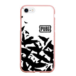 Чехол iPhone 7/8 матовый PUBG black birds