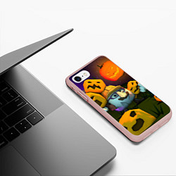 Чехол iPhone 7/8 матовый Гарибальди Хэллоуин, цвет: 3D-светло-розовый — фото 2