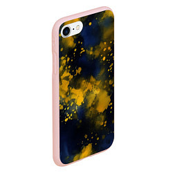 Чехол iPhone 7/8 матовый Акварелика в синем, цвет: 3D-светло-розовый — фото 2