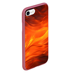 Чехол iPhone 7/8 матовый Яркий огонь, цвет: 3D-малиновый — фото 2