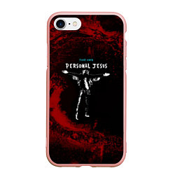 Чехол iPhone 7/8 матовый Depeche Mode - personal jesus dave, цвет: 3D-светло-розовый