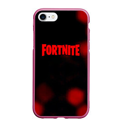 Чехол iPhone 7/8 матовый Fortnite the games, цвет: 3D-малиновый