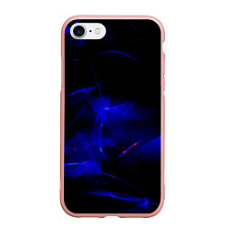 Чехол iPhone 7/8 матовый Синий дым узоры, цвет: 3D-светло-розовый