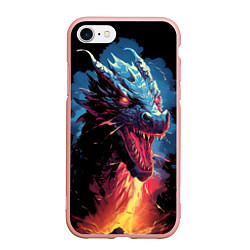 Чехол iPhone 7/8 матовый Дракон зимнего волшебства 2024