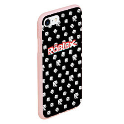 Чехол iPhone 7/8 матовый Roblox pattern game, цвет: 3D-светло-розовый — фото 2