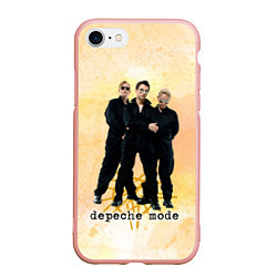 Чехол iPhone 7/8 матовый Depeche Mode - Universe band, цвет: 3D-светло-розовый