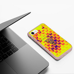 Чехол iPhone 7/8 матовый The elder scrolls game yellow dragon, цвет: 3D-светло-розовый — фото 2